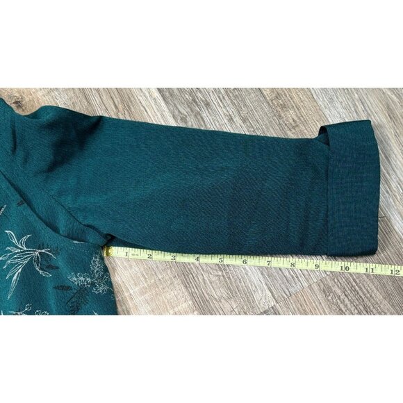 Miss Dorby Womens Size 10 Green 2 Pc Set Collared Vest Dress Padded Shoulders - Picture 13 of 16